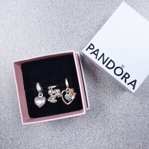 3 Pandora charms (including box)